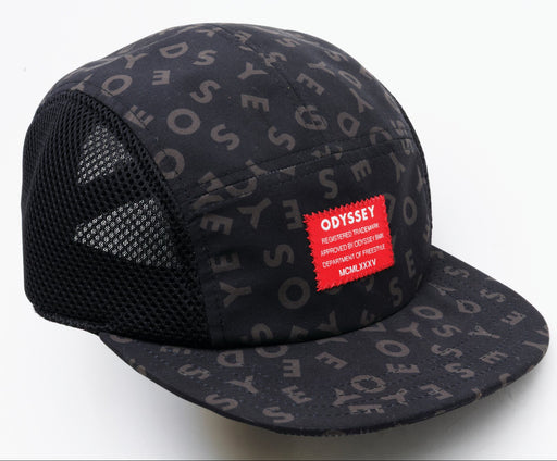Black cap with 'Odyssey' branding on a white background