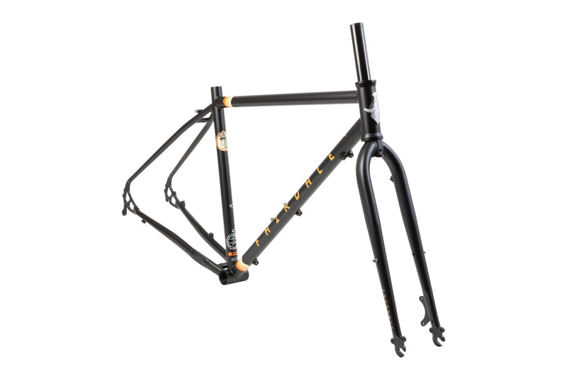Fairdale Weekender Frame and Fork Kit (Matte Black with Orange Stickers)