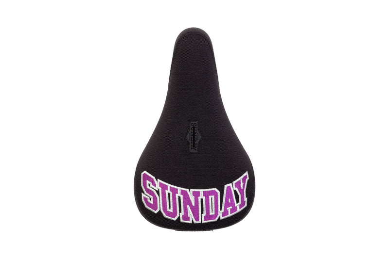 Sunday Blockhead Fat Seat (Black w/ Berry + Silver Embroidery)